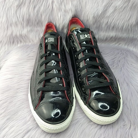 Converse Chuck Taylor All Star Patent Leather Low Top Sneaker Sz Men 12 Women 13